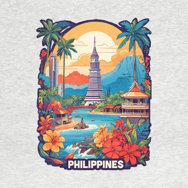 Vintage Travel Philippines Design by huefinder